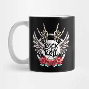 Lets Rock Rock&Roll Skeleton Hand Retro Vintage Rock Concert Mug